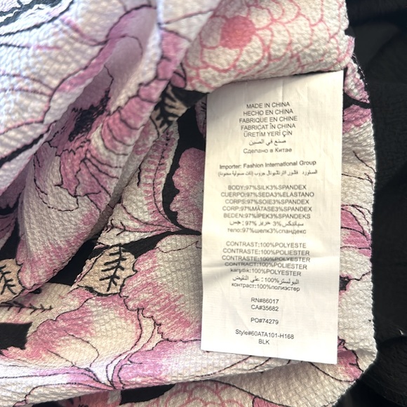 Pink and Black Flowy Top - Picture 3 of 3